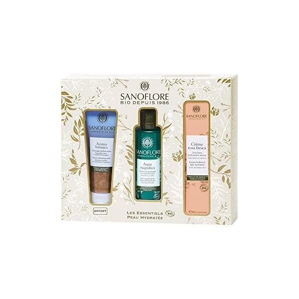 Sanoflore – Coffret Cadeau Essentiels Peau Hydratée – Aqua Magnifica Lotion Anti-imperfections Certifiée Bio 100 ml – Rosa Fr