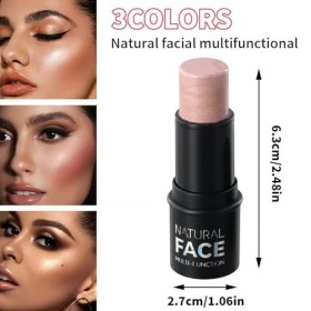3 Couleurs Bâton de Maquillage, Longue Durée Lisse Crème Fard À Joues contouring Highlight Stick, Visage Ensemble de Bâton Co