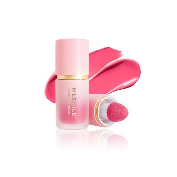 MLSMILE Blush Liquide Matte Nude - Fard à Joues Crème Teint Naturel, Tenue Longue Durée Léger & Hydratant 24h, Texture Fondan
