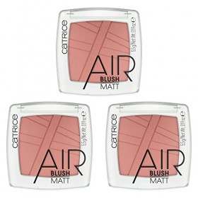 Catrice AirBlush Lot de 3 fards à joues mats N°130 Rouge Longue durée Résultat instantané naturel mat végétalien sans parfum 