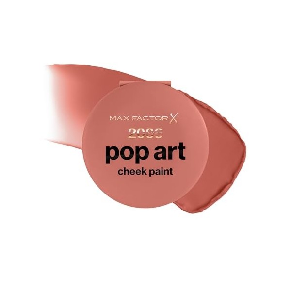 Max Factor Peinture pour joues Pop Art 2000 calories, bronzant One & Done 40, blush, formule crème à poudre, mate, finition f