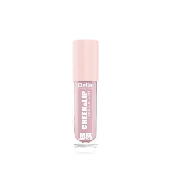 Delia Cosmetics Mix & Match - Cheek & Lip 02 - Blush Liquide pour Joues & Lèvres - Blush Crème - Teinte Naturelle - Finition 