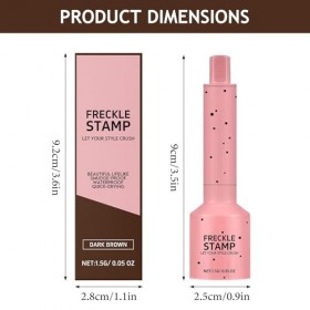 Étampe 5 Points & Stylo Fluide Micro-Poudre pour Taches de Rousseur, Tenue 24H Résistant à lEau Imperméable Anti-Dérapage, S