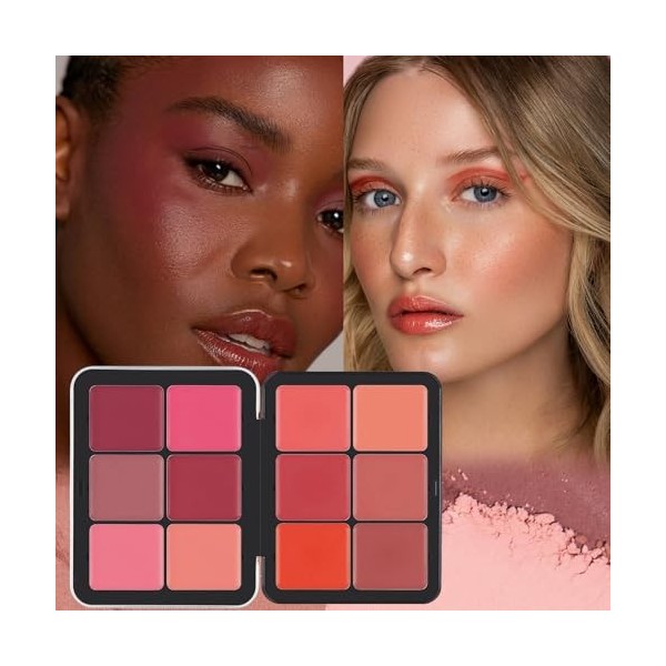 Joyeee Fard a Joue, 12couleurs Palette Blush Contouring Highlighter Maquillage Visage Longue Durée Imperméable Make Up Cosmet