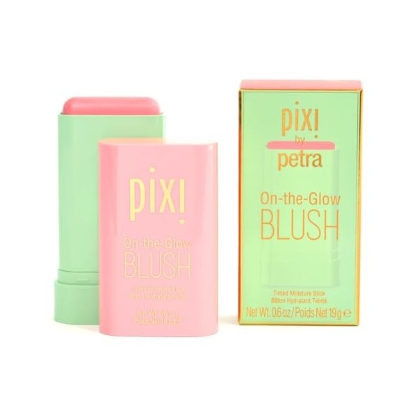 Pixi Beauty On-the-Glow Blush | Teinte: Fleur | Stick Hydratant Teinté pour Joues et Lèvres | Multistick au Ginseng, Aloe Ver