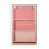 Revolution, Blush Icon Palette Authentic Peach , Palette de Blush Crème et Poudre Compacte, Haute Pigmentation, 3 Teintes, A