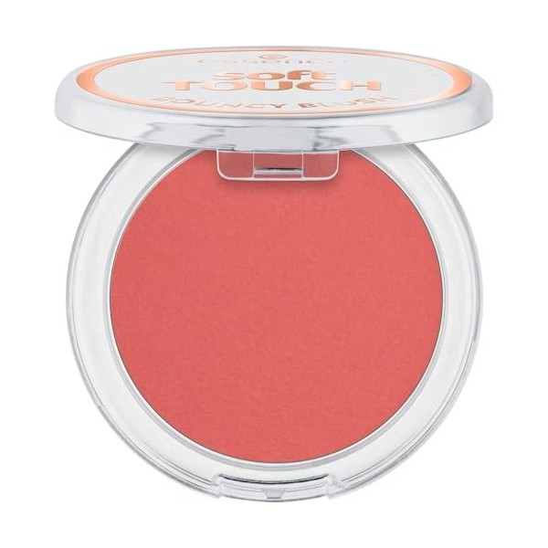 essence soft TOUCH BOUNCY BLUSH 30 exotic daisy, blush cream-to-powder, teinte corail éclatante, fini mat, texture douce et s