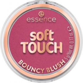 essence soft TOUCH BOUNCY BLUSH 20 electric peony, blush cream-to-powder, teinte rose joyeuse, fini mat, texture douce et soi