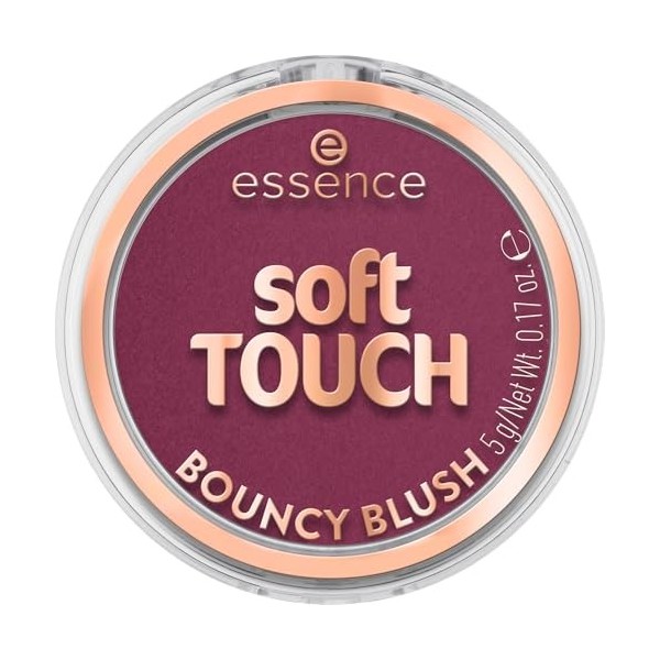 essence soft TOUCH BOUNCY BLUSH 40 roses in berry, blush cream-to-powder, teinte baie froide, fini mat, texture douce et soin