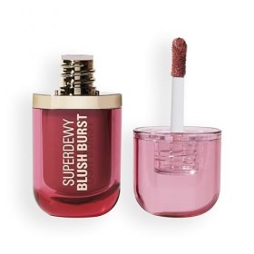 Revolution Superdewy Liquid Blush Burst, Fard à joues liquide à pigmentation buildable, formule sérum aux peptides et acide h