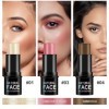 LOPHE Fard À Joues En Stick,Velvet Touch Creamy Stick Blush,3PCS Contour & Highlighter & Blush Set de Maquillage, Les Bâtons