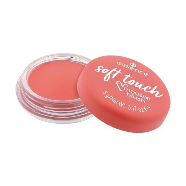 essence soft touch mousse blush, résultat instantané, naturel, mat 5g