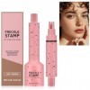 Étampe 5 Points & Stylo Fluide Micro-Poudre pour Taches de Rousseur, Tenue 24H Résistant à lEau Imperméable Anti-Dérapage, S