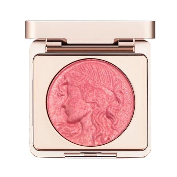 KARLOR Poudre de fard à joues scintillante, rose blush, palette de paillettes, fard à joues en relief, fard à joues, scintill