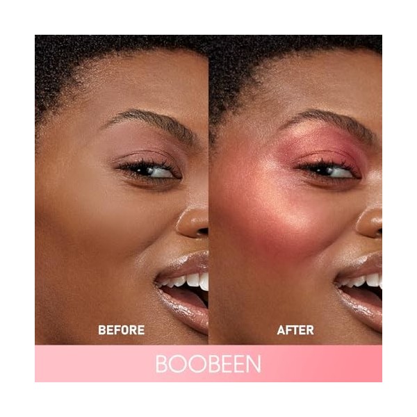 Boobeen Maquillage Crème Blush Stick, Blush Nacré Léger et Imperméable à Leau, Facile à Estomper