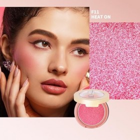 Oulac Maquillage Femme Blush, Fard à joues Shimmer Résistant à lestompage Make up, Tenue Longue Durée étanche et Résistante 