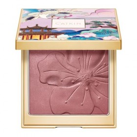 CATKIN Blush Poudre, Fard a Joue Poudre, 2 in 1 Blush & Highlighter Poudre, Couleur Intense, Résultat Modulable, Texture Fond