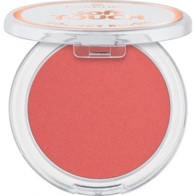 essence soft TOUCH BOUNCY BLUSH 30 exotic daisy, blush cream-to-powder, teinte corail éclatante, fini mat, texture douce et s