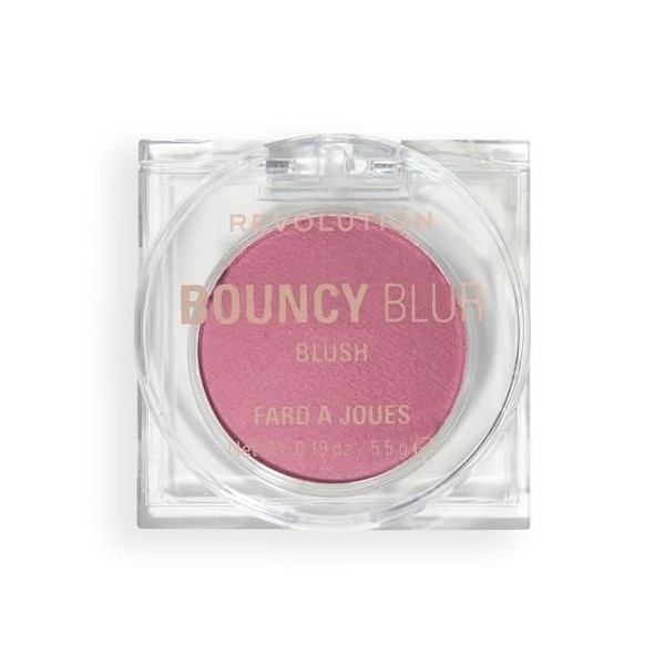 Revolution Bouncy Blur Blush, maquillage joues et lèvres, formule modulable à effet floutant, Blurry Rose, Végan et non testé