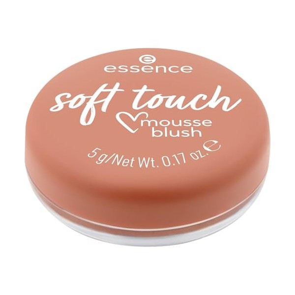 essence soft touch mousse blush, résultat instantané, naturel, mat 5g 
