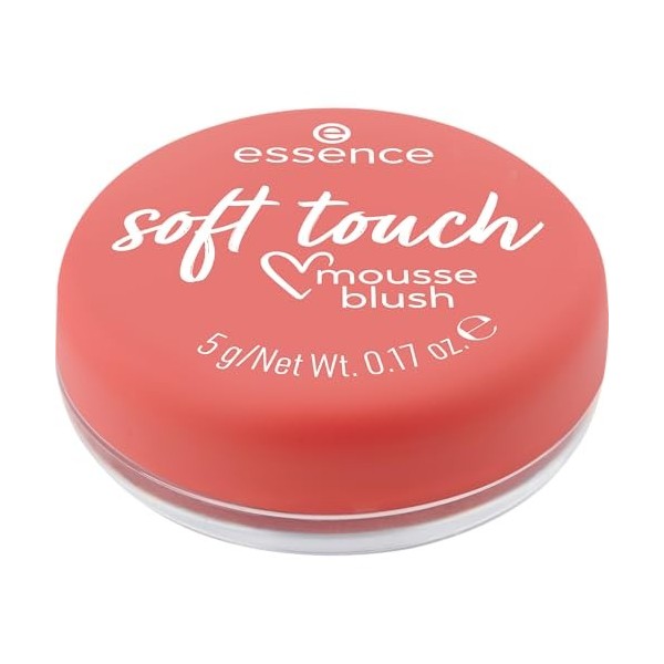 essence soft touch mousse blush, résultat instantané, naturel, mat 5g