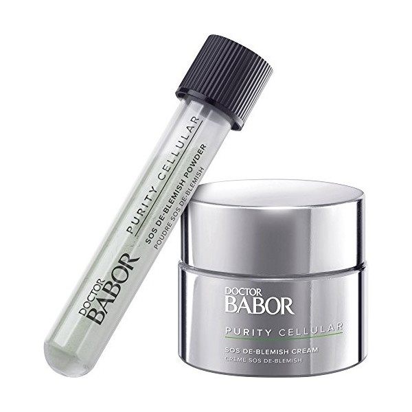 DOCTOR BABOR SOS Kit anti-imperfections, kit anti-boutons avec crème anti-imperfections et poudre anti-imperfections, contre 