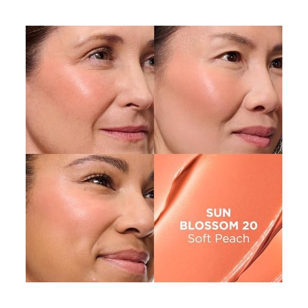 IT COSMETICS, Blush Crème + Bronzer 2 en 1 Confidence In A Sun Blush, Effet Bonne Mine, Autobronzant, Teint Glowy, À lAcide 