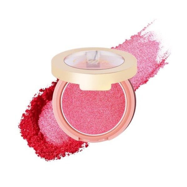 Oulac Maquillage Femme Blush, Fard à joues Shimmer Résistant à lestompage Make up, Tenue Longue Durée étanche et Résistante 