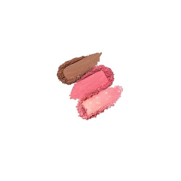 KIKO Milano Multi Finish Trio Blush & Bronzer Palette 03 | Palette Pour Le Visage Comprenant Un Bronzeur Et Deux Fards À Joue