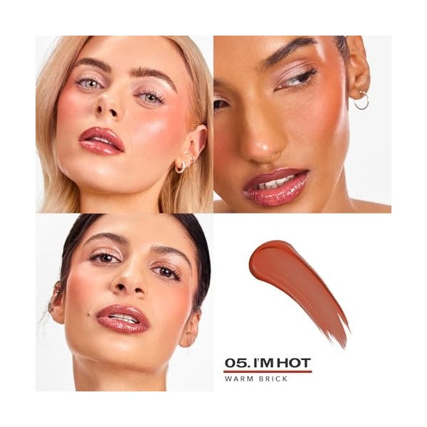 Sacheu Cheek STAY-N Liquid Blush for Cheeks — High Pigment, Buildable, Lightweight Cream Blush for Dewy & Radiant Flushed Che