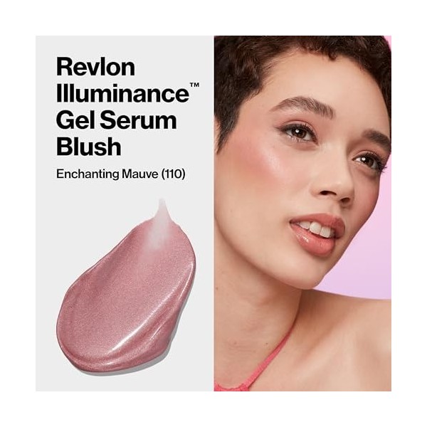 Revlon Illuminance Gel Sérum Blush, Joue Visiblement Repulpée, Fini Lumineux et Hydratation Toute la Journée, 110 Enchanting 