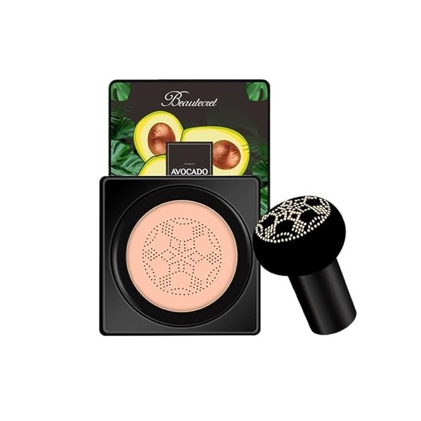 MTUVKGT CC Crème Coussin Avocat - Fond de Teint Hydratant, Haute Couvrance, Anti-Cernes, Teint Uniforme - Maquillage Longue T