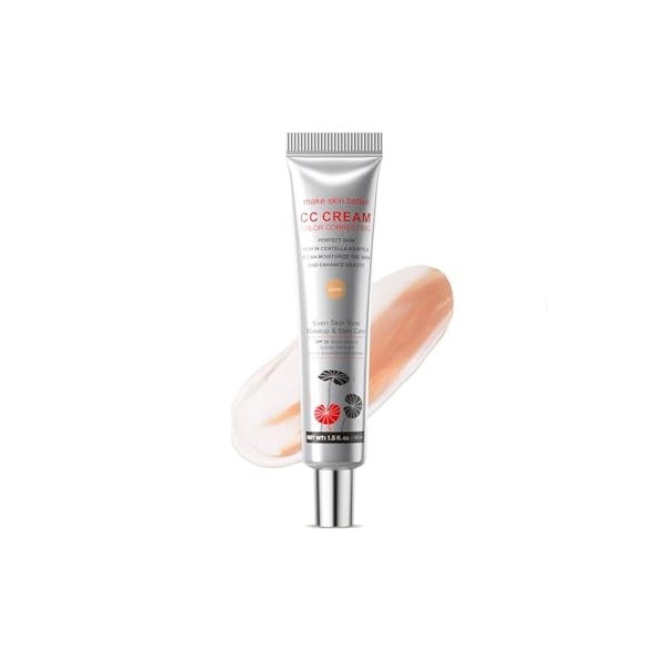 CC Cream - Crème Correctrice de Teint Maquillage Coréen SPF 25, Hydratant Teinté Léger et Correcteur, Tenue Longue pour un Éc