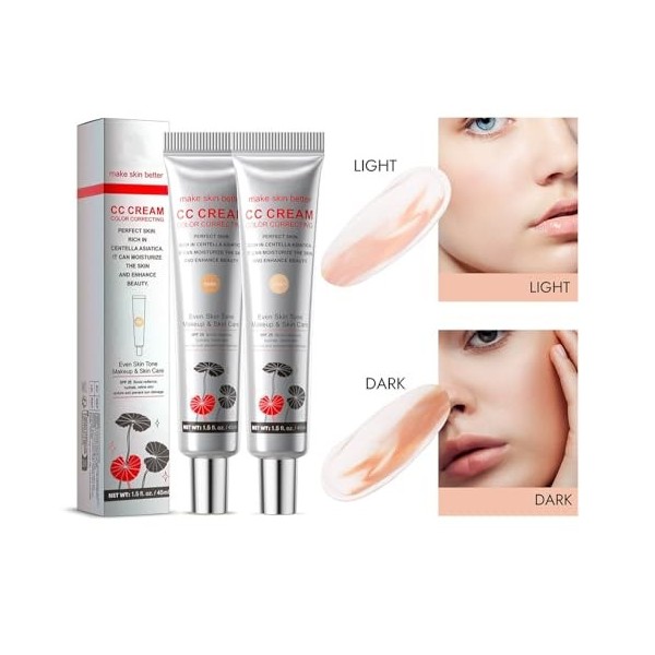 PCC PTYXIS Crème de base CC, crème CC de réparation de Centella Asiatica, couleur 2, 62 g