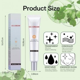 Crème CC Avec Centellas Asiatica, Crème CC Multi-usages, Correctrice De Couleur, Anti-cernes Hydratant Longue Tenue pour Le V