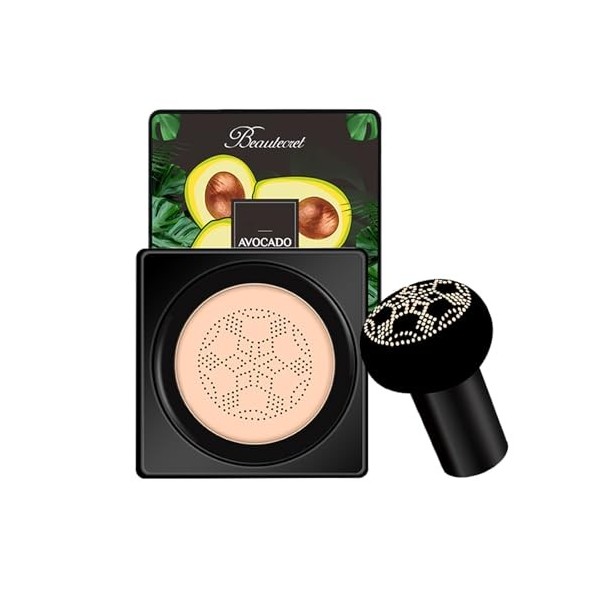 MTUVKGT CC Crème Coussin Avocat - Fond de Teint Hydratant, Haute Couvrance, Anti-Cernes, Teint Uniforme - Maquillage Longue T