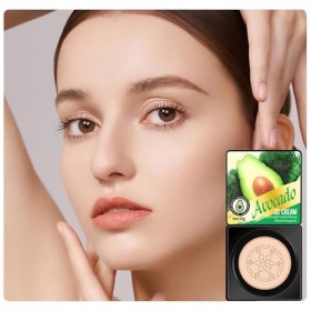 MTUVKGT CC Crème Coussin Avocat - Fond de Teint Hydratant, Haute Couvrance, Anti-Cernes, Teint Uniforme - Maquillage Longue T