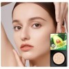 MTUVKGT CC Crème Coussin Avocat - Fond de Teint Hydratant, Haute Couvrance, Anti-Cernes, Teint Uniforme - Maquillage Longue T