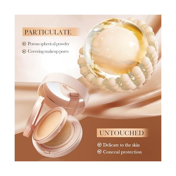 Air Cushion CC Crème et poudre pressée 2 en 1, correcteur BB crème, fond de teint liquide, minimise les pores et les lignes f