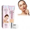CC Cream Color Correcting, Sunscreen Concealer Waterproof & Durable, BB Cream hydratant UVA/UVB 50+, Make Up Fondation Amélio