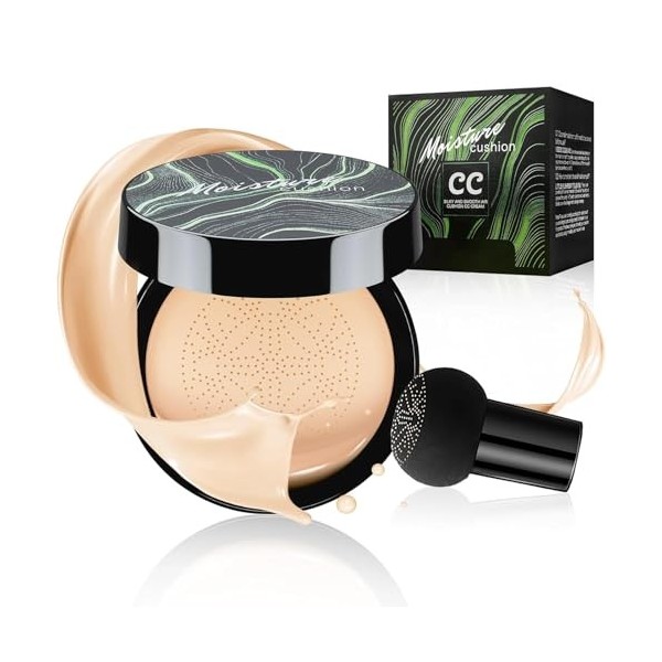 Mushroom Head Air Cushion CC Cream, coussin dair en forme de tête de champignon CC crème, crème BB hydratante et éclaircissa