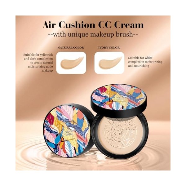 Coussin dair CC crème, fond de teint hydratant BB crème fond de teint pour le visage, crème liquide CC crème, base de fond l