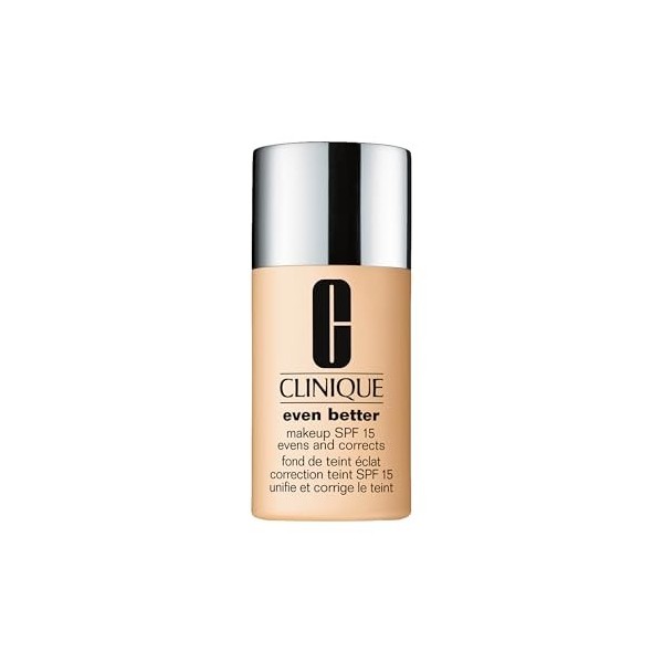 Clinique Even Better Fond de Teint SPF 15 | Couvrance Moyenne + Fini Naturel | Vitamine C | Unifie le Teint + Réduit les Tach
