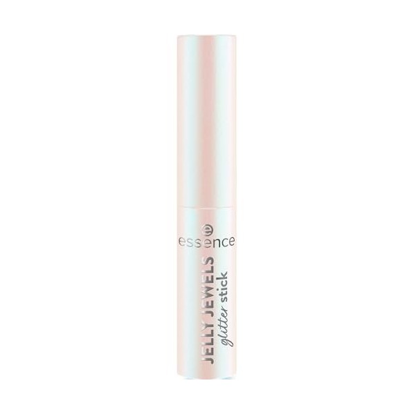 Essence Cosmetics Jelly Jewels Glitter Stick Stick Paillettes, Longue Durée, Sensation de Rosée, Chatoyant, Intense en Couleu