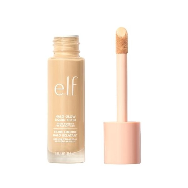 e.l.f. Halo Glow Filtre liquide, booster de teint pour un look lumineux et doux, infusé avec de lacide hyaluronique, végétal