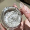 KARLOR Surligneur liquide pour les yeux en argent – Fard à paupières crémeux à paillettes scintillantes gel avec finition écl