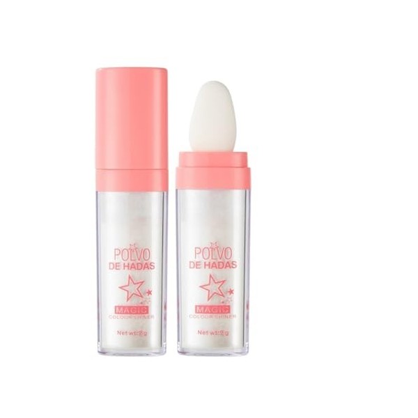 Autmor Poudre de Highlighter Maquillage, Stylo à Paillettes pour Visage & Corps, Glow Naturel, Longue Durée, Stick de Mise en