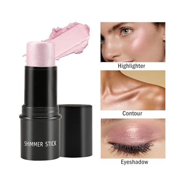 Boobeen Bâton de maquillage Highlighter Bronzer Stick Glow Face Illuminator Highlighter Contouring Stick Waterproof Long-last