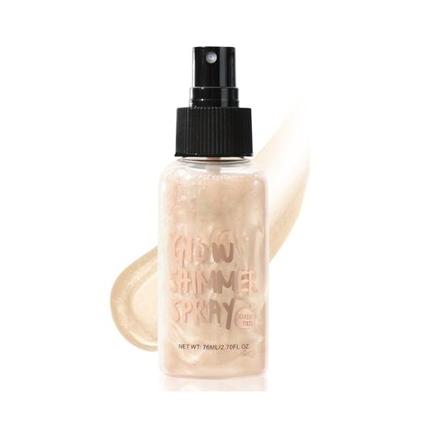 Huile Pailletée pour le Corps Spray, Body Oil Shimmer, Huile Scintillante pour le Corp, Oil Body Hydratante, Illuminateur de 