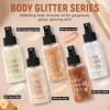Huile Pailletée pour le Corps Spray, Body Oil Shimmer, Huile Scintillante pour le Corp, Oil Body Hydratante, Illuminateur de 